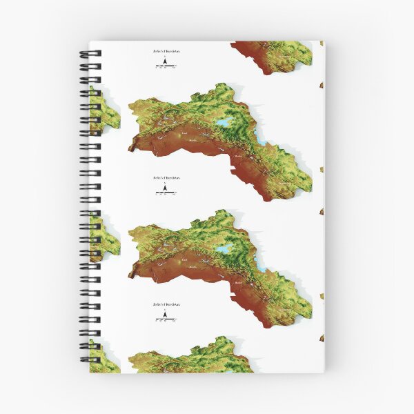 Item preview, Relief Map of Kurdistan 3D digitally-rendered designed and sold by ThinkAboutMaps.