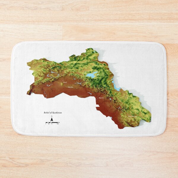 Item preview, Relief Map of Kurdistan 3D digitally-rendered designed and sold by ThinkAboutMaps.
