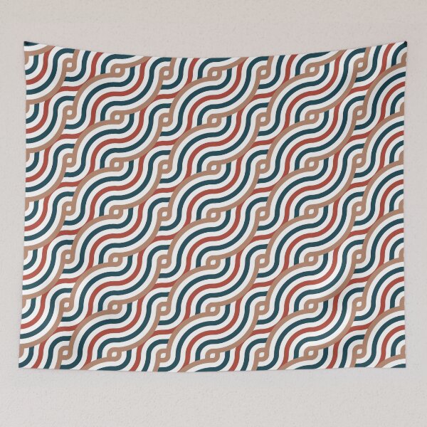 Item preview, Knot Waves Pattern – Retro 70 designed and sold by RoguePatterns.