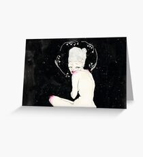Space girl; illustration Greeting Card