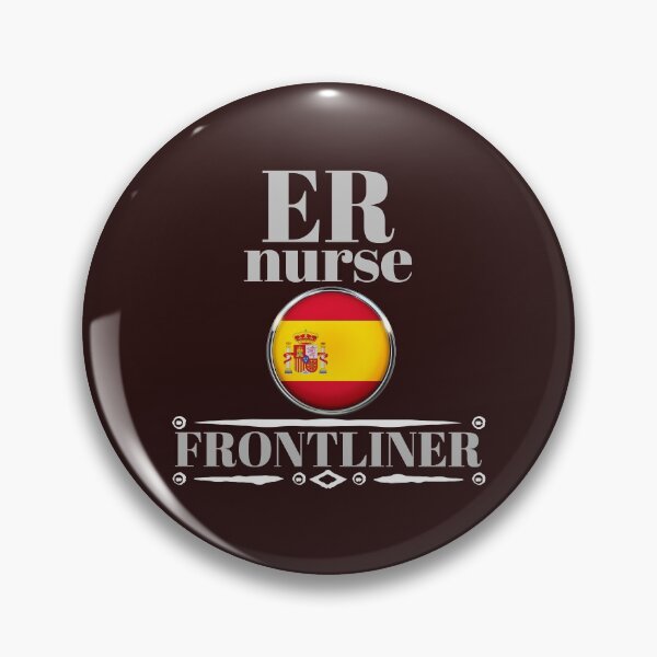 Item preview, er nurse frontliner. flag of Spain designed and sold by doctors-apparel.