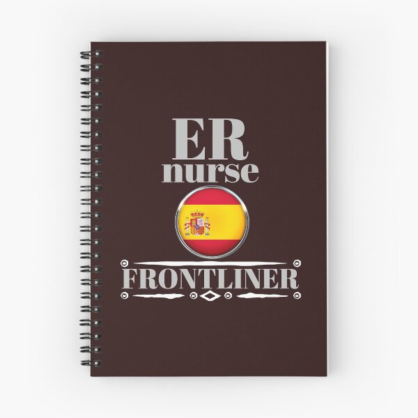 Item preview, er nurse frontliner. flag of Spain designed and sold by doctors-apparel.