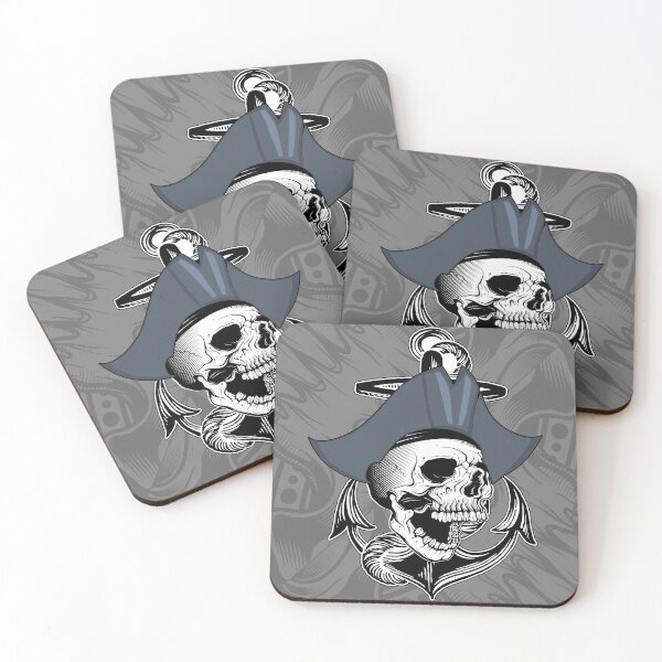 Item preview, Pirate Skull Anchor, digital creation Artwork of a frightful skeleton laughing.  designed and sold by SSSTUDIOONE.