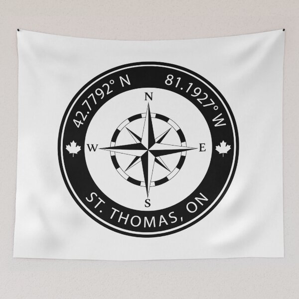 Item preview, St. Thomas, Ontario Geographical Coordinates designed and sold by TeeOhGraphics.