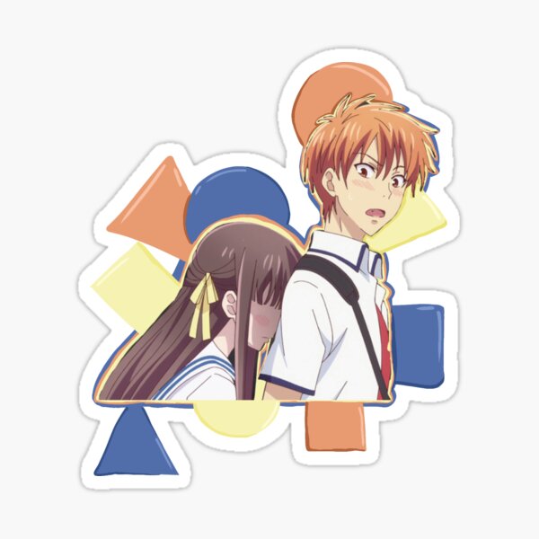 Fruits Basket Kyo and Tohru Sticker kiss and hug Season 3 Holo