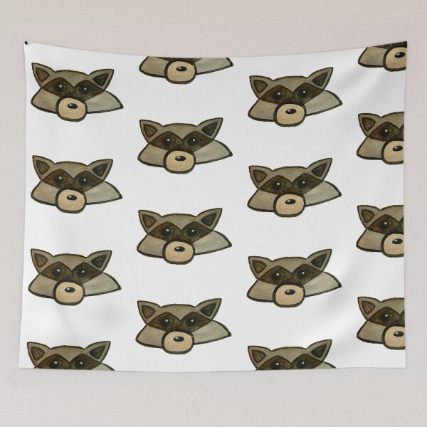 Item preview, Raccoon Face - Watercolor Cartoon designed and sold by 1000Words-Emily.