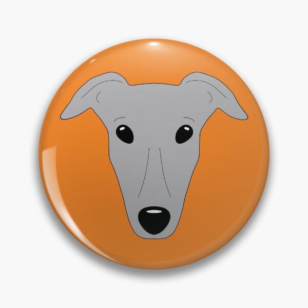 Item preview, Blue greyhound on orange background designed and sold by houndpixnz.