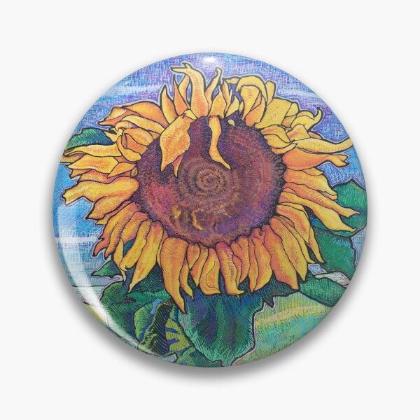 Sunflower Moderna Pin
