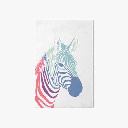 Rainbow Zebra Profile | Art Board Print