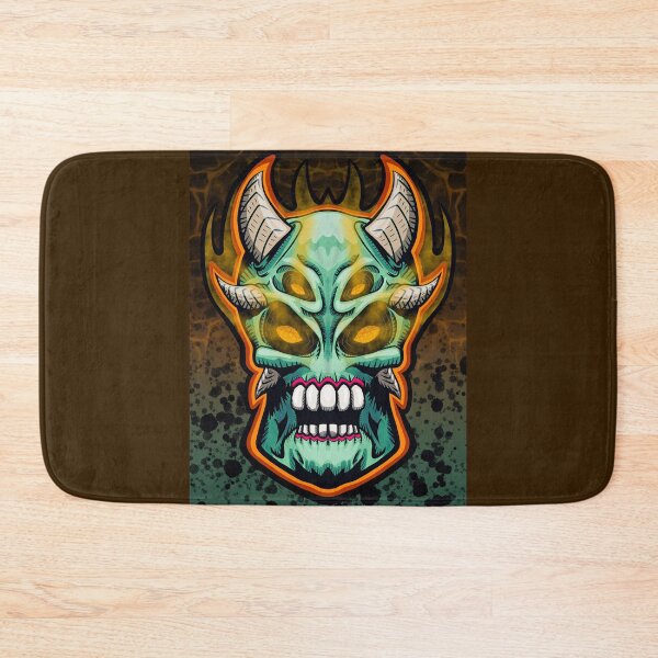 Item preview, EVIL DEMON SKULL MONSTER ALIEN HEAD Green  designed and sold by HeadHeavyDesign.