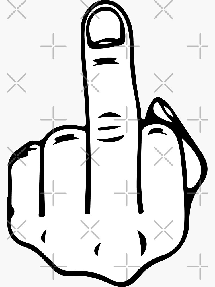 Thumbnail 3 of 3, Sticker, Middle Finger designed and sold by axelmcg.
