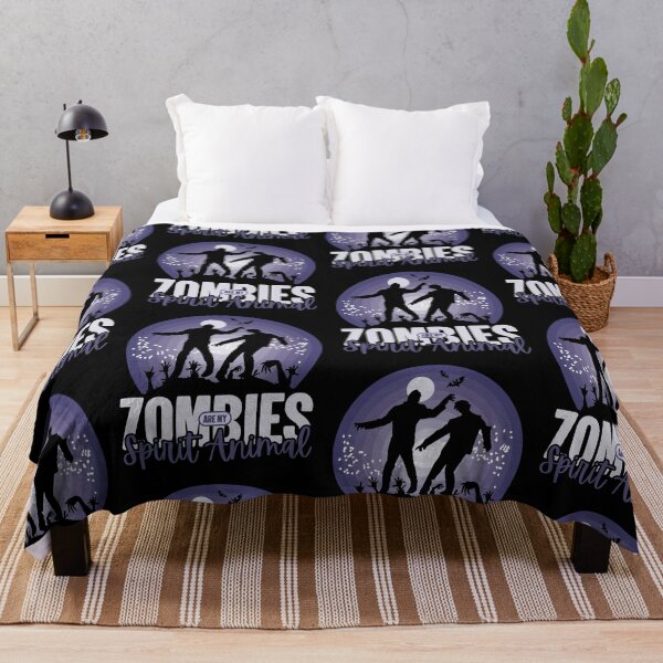 Item preview, Zombies Are My Spirit Animal Eerie Halloween Colours designed and sold by GravitiTees.