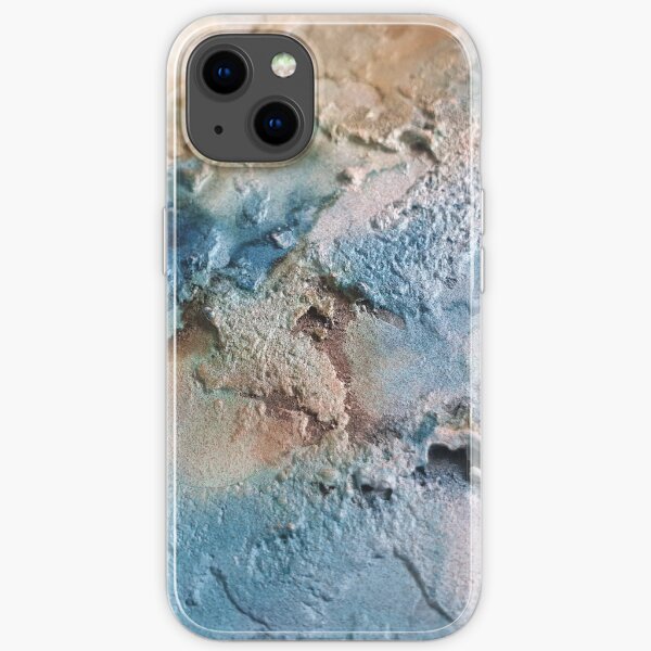 Alcohol ink over textures iPhone Soft Case