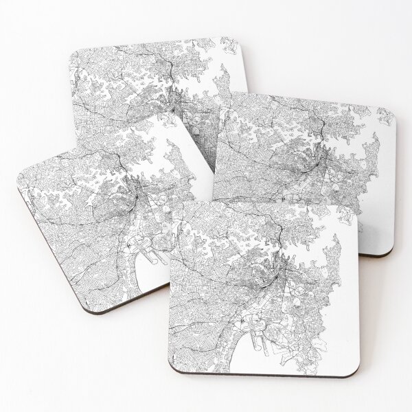 Item preview, Sydney White Map designed and sold by multiplicitymap.