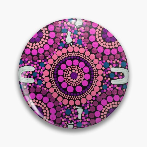 Item preview, Aboriginal Art Pink Desert Walk designed and sold by GhostGumDesigns.