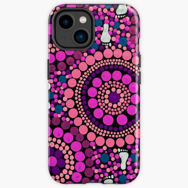 Aboriginal Art Pink Desert Walk iPhone Tough Case