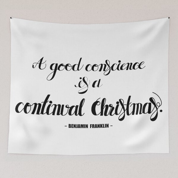 Item preview,  A good conscience is a continual Christmas quote, lettering designed and sold by hadkhanong.