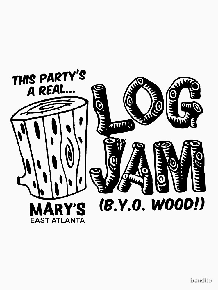"LOG JAM (black ink)" Tshirt for Sale by bendito Redbubble