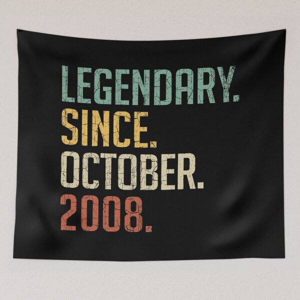 Item preview, Legendary Since October 2008 12nd Birthday Gift 12 Years Old Vintage October 2008 designed and sold by Takatv.
