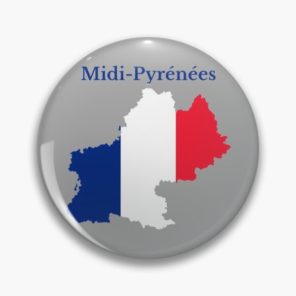 Item preview, Midi-Pyrenees Map, France, French Region designed and sold by marosharaf.