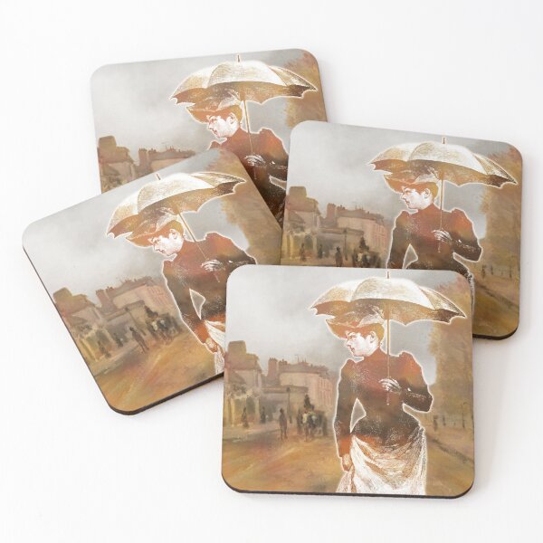 Item preview, Victorian umbrella watercolor street designed and sold by creativecaileigh.