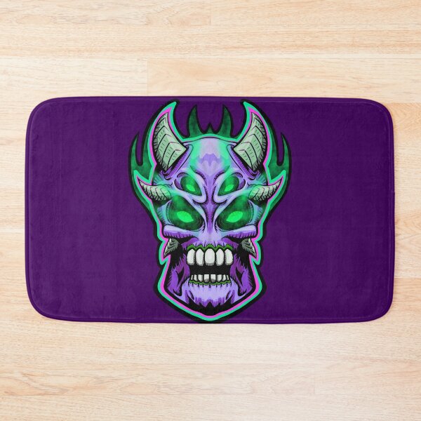 Item preview, EVIL DEMON SKULL MONSTER ALIEN HEAD Purple designed and sold by HeadHeavyDesign.