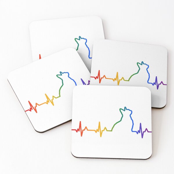 Item preview, Cat Heartbeat in Rainbow  designed and sold by belly-e-luna.