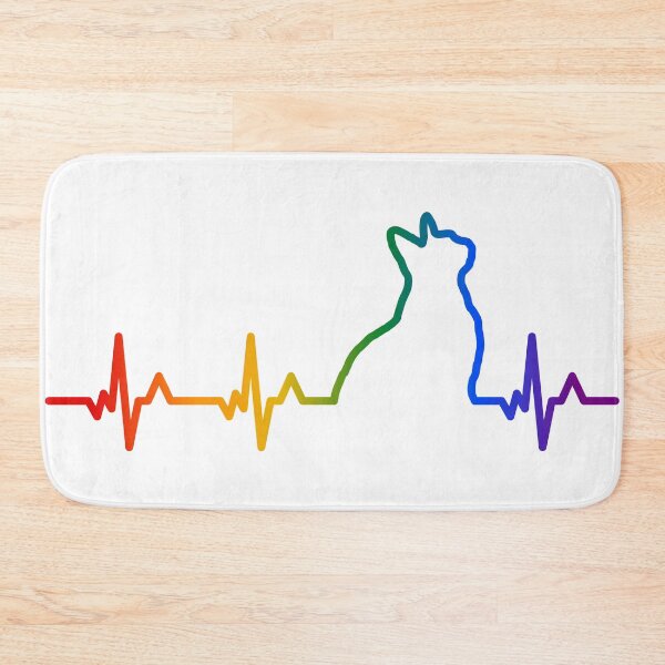 Item preview, Cat Heartbeat in Rainbow  designed and sold by belly-e-luna.