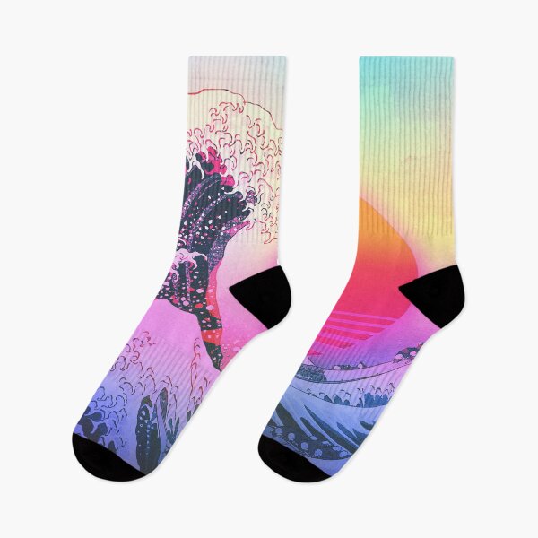 Item preview, Great Wave Off Kanagawa Vaporwave Retro Aesthetic designed and sold by ind3finite.