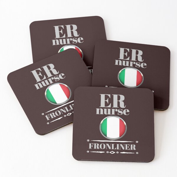 Item preview, er nurse frontliner. flag of Italy designed and sold by doctors-apparel.