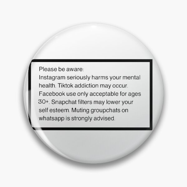 Item preview, Social media warning label  designed and sold by TiaRochelle.