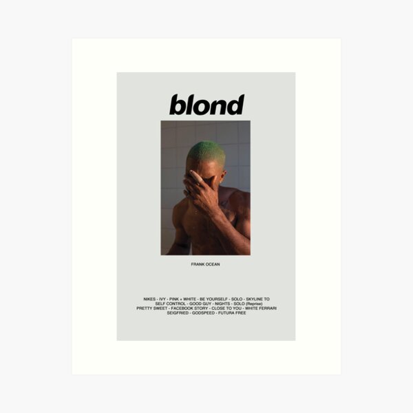Frank Ocean Blonde Album Poster Art Print