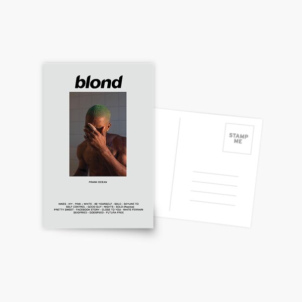 Póster Álbum de Frank Ocean Blonde Postal