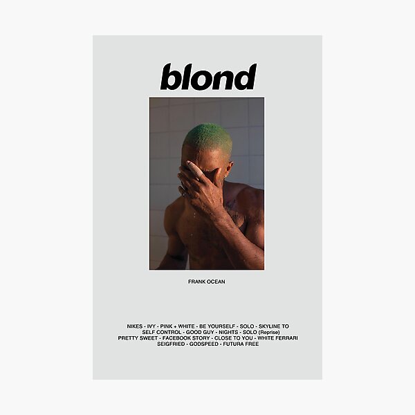 Frank Ocean Blonde Album Poster Photographic Print