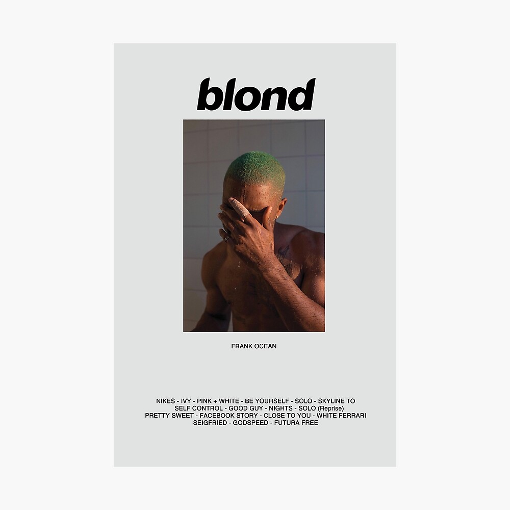 Frank Ocean Blonde Album Poster Poster