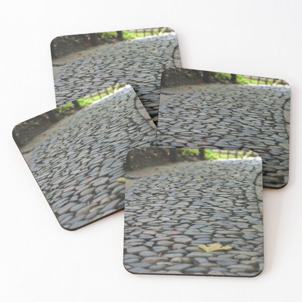 Item preview, A leaf resting on a cobblestone path. designed and sold by EAnneH.