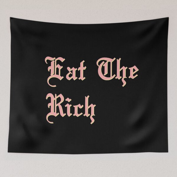 Item preview, Eat The Rich in pink and yellow designed and sold by tinyteacups.