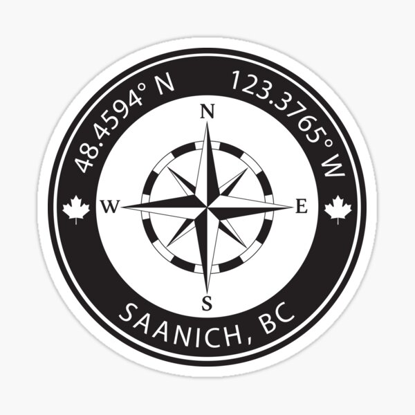 Item preview, Saanich, British Columbia Geographical Coordinates designed and sold by TeeOhGraphics.