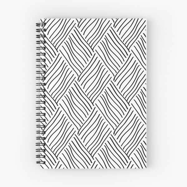 Item preview, Black and white geometric woven line pattern designed and sold by natalyon.