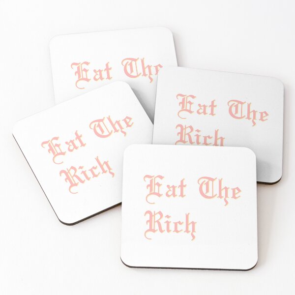 Item preview, Eat The Rich in pink and yellow designed and sold by tinyteacups.