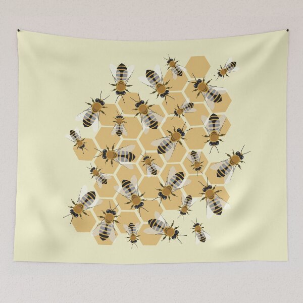 Item preview, Honey Bee Bee Honeycomb Pattern designed and sold by RamenHood.