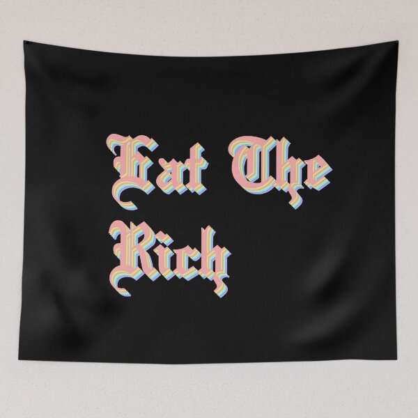 Item preview, Eat The Rich in pastel rainbow designed and sold by tinyteacups.