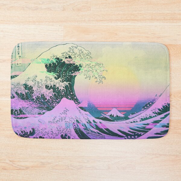 Item preview, Aesthetic Vaporwave Great Wave Off Kanagawa Retro designed and sold by ind3finite.