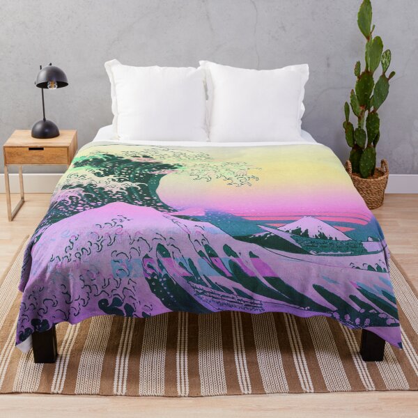 Item preview, Aesthetic Vaporwave Great Wave Off Kanagawa Retro designed and sold by ind3finite.