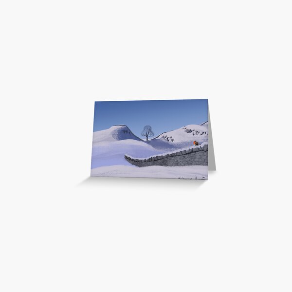 Sycamore Gap Tree in Winter Greeting Card