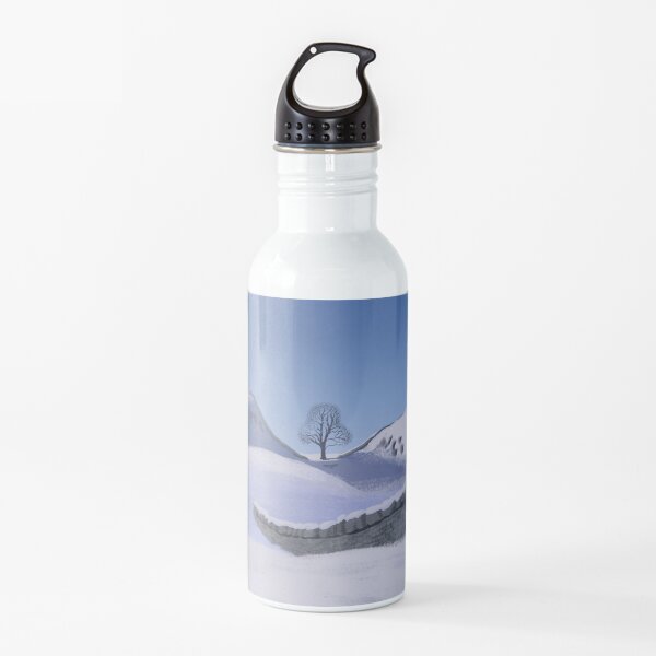 Sycamore Gap Tree in Winter Water Bottle