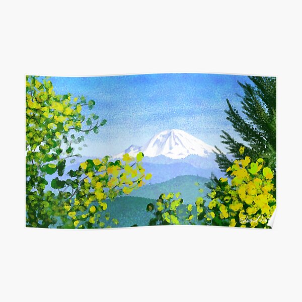 Mt. Rainier from Chirico Trail Poster