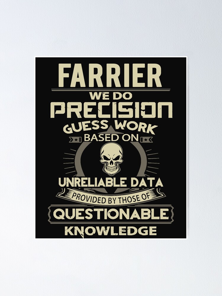 "Farrier Knowledge" Poster for Sale by princegiri Redbubble