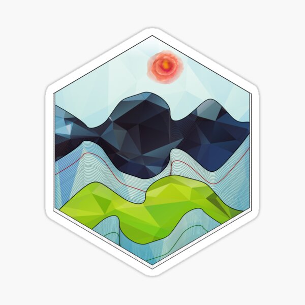 The Poly Landscape 2.0 Sticker