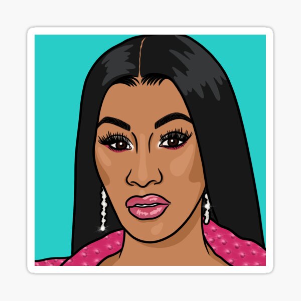 Cardi B Art Stickers For Sale | Redbubble